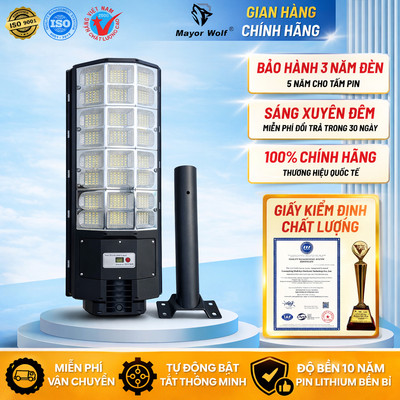Đèn Liền Thể Năng Lượng Mặt Trời MayorWolf 300W 400W 500W Bảo Hành Chính Hãng 2 Năm (Mẫu Mới)