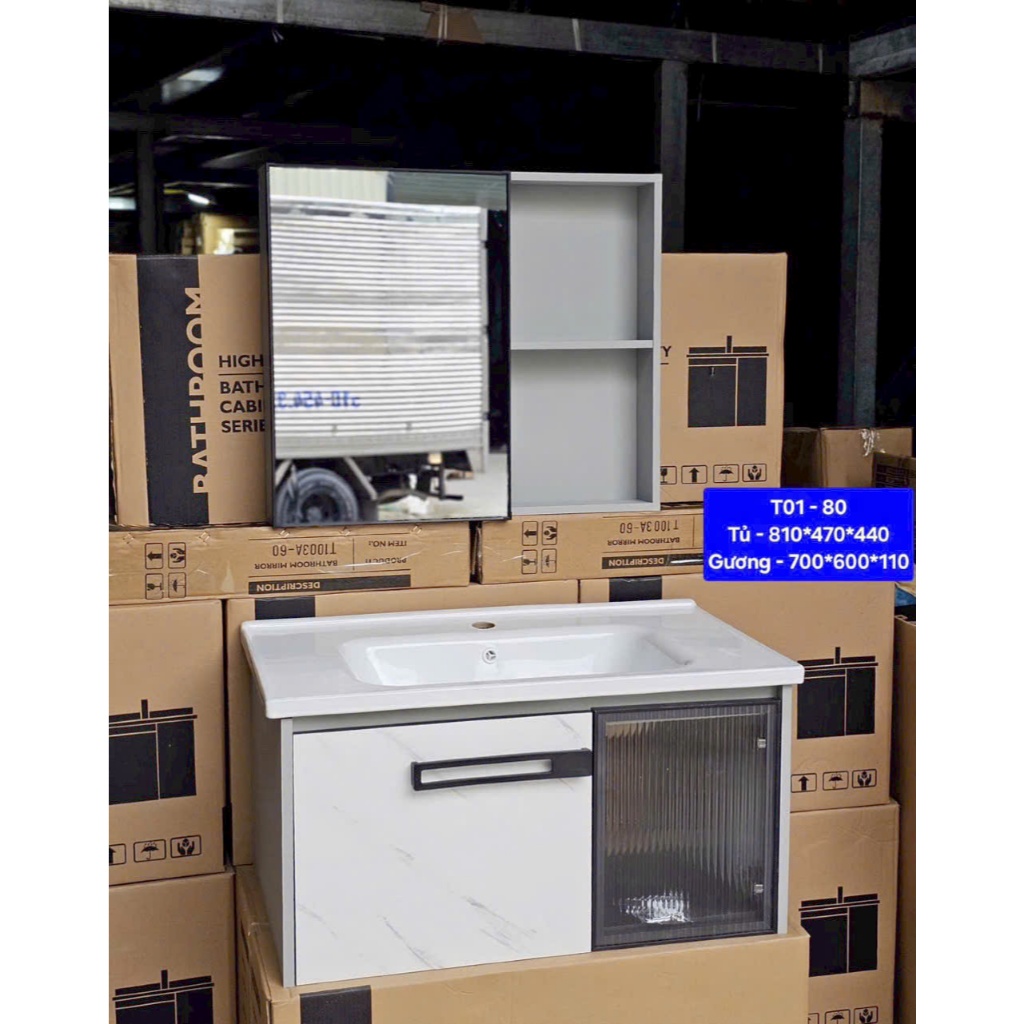 Tủ Lavabo Nhựa PVC 80CM T01-80