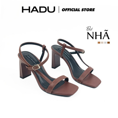 [BST NHÃ] Sandal Cao Gót Quai Ngang 9p Sandal Đế Vuông KATLYN HADU MM985 Da PU Cao Cấp BH 12T