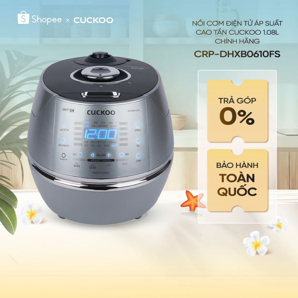 Nồi cơm điện tử áp suất cao tần Cuckoo CRP-DHXB0610FS- 1.08L - chính hãng