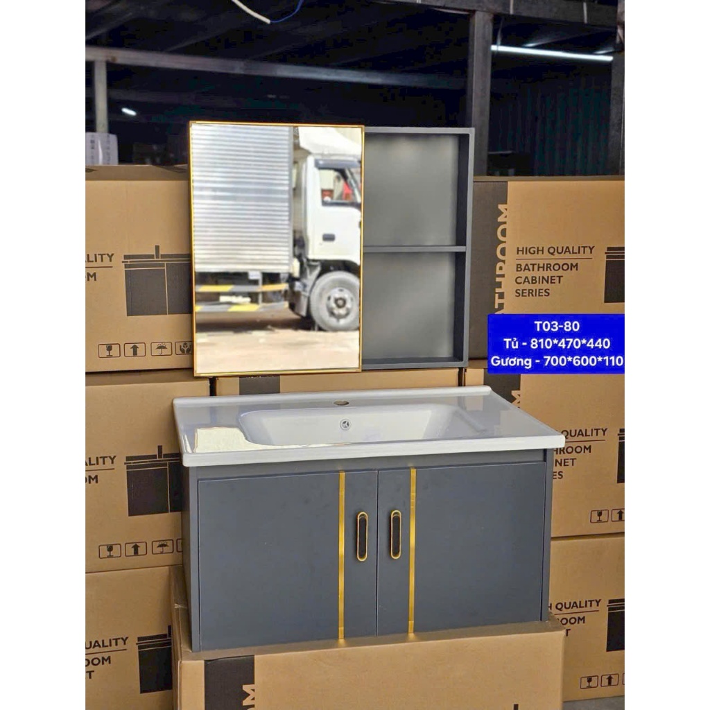 Tủ Lavabo Nhựa PVC 80CM T03-80