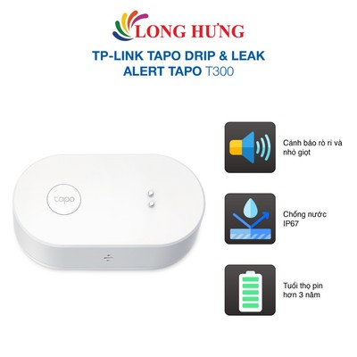 Cảm biến rò rỉ nước thông minh TP-Link Tapo Drip & Leak Alert Tapo T300 - Hàng chính hãng