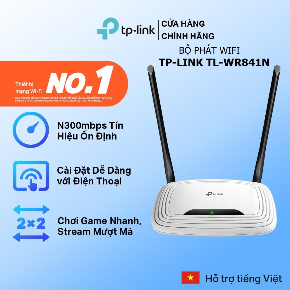 Bộ Phát Wifi TPLink 841N/ 845N ( TPLink TL-WR841N/ 845N ) Chuẩn N 300Mbps - Bảo Hành 24 Tháng