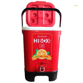 Bình đá có vòi Hibox Hiệp Thành 20L giữ lạnh 24–36h, nhựa PP an toàn, có quai xách, tiện dùng gia đình – du lịch