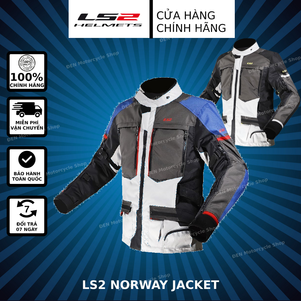 Áo Bảo Hộ Nam LS2 Norway Man Có Giáp An Toàn Chuẩn AA 3 lớp Đi ADV Mô Tô PKL Kháng Nước [Chính Hãng]
