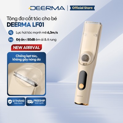 Tông đơ cắt tóc cho bé Deerma LF01 động cơ 4.900 RPM, lưỡi cạo bằng gốm an toàn - Bảo hành 12 tháng