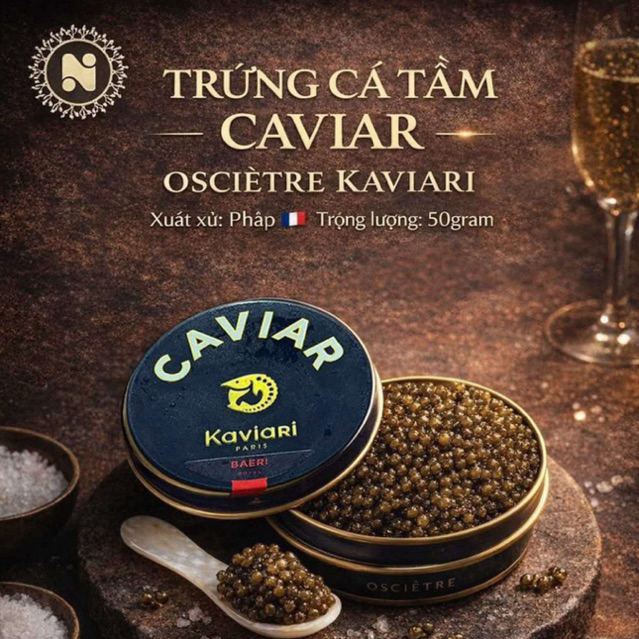 TRỨNG CÁ TẦM CAVIAR – OSCIÈTRE KAVIARI - 30GRAM