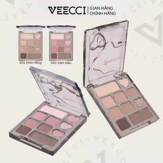 Bảng Phấn Mắt 10 Ô VEECCI Bảng Phấn Mắt Hồng Không Trôi Dễ Tán 4.2g
