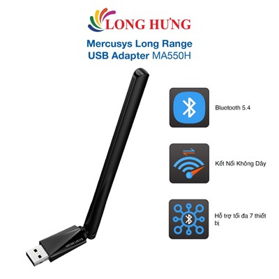 USB Bluetooth Mercusys Long Range USB Adapter MA550H - Hàng chính hãng