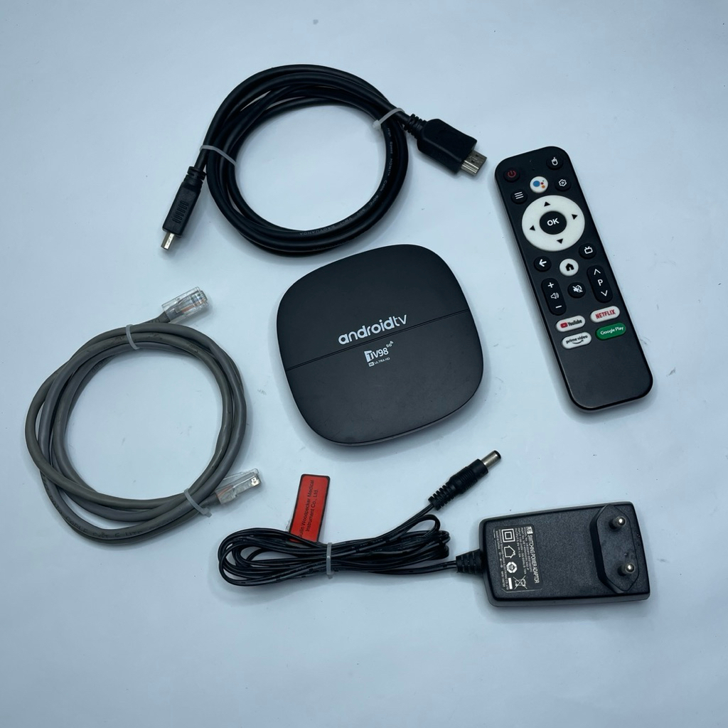 Android tv box TV98 cũ còn dùng tốt tặng kèm phụ kiện hiện trạng như video hình ảnh☝️