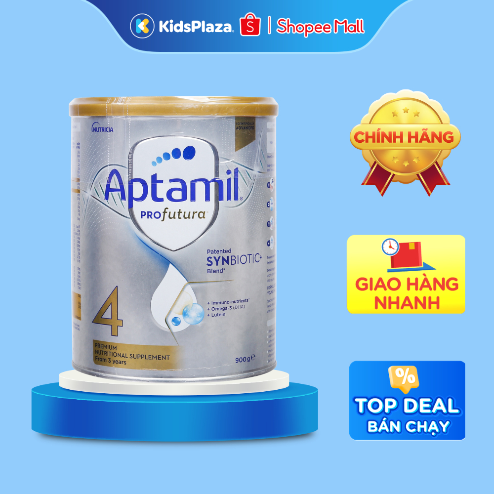 [TEM BẮC NAM] Sữa Aptamil Úc số 4 900g cho bé 3Y+ - Chính Hãng KidsPlaza