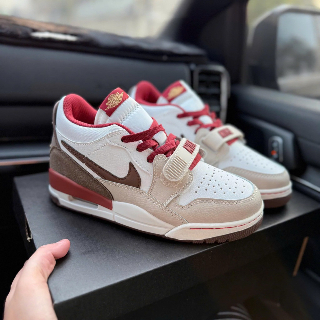 [Hàng Chính Hãng] Giày Thể Thao Sneaker jd Cổ Cao Legacy Xám Đỏ Siêu Đẹp Siêu Ngầu