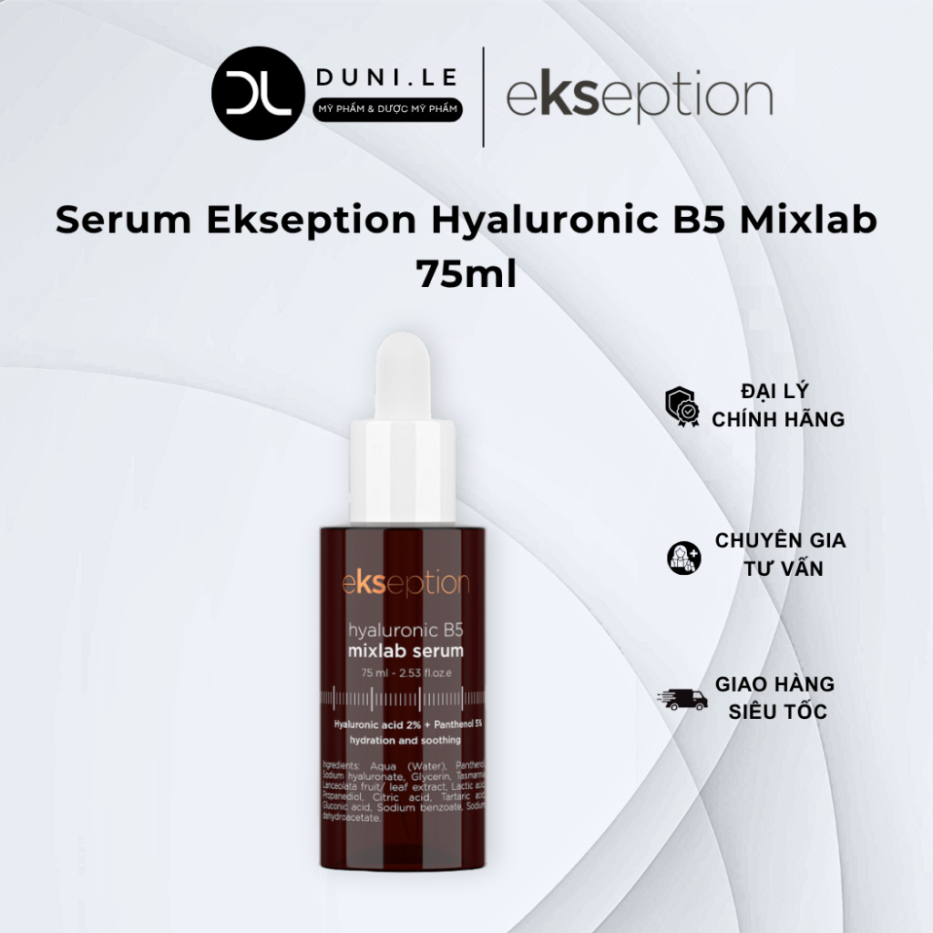 Serum Ekseption Hyaluronic B5 Mixlab 75ml Serum dưỡng ẩm và làm dịu da | Duni Le Cosmetic