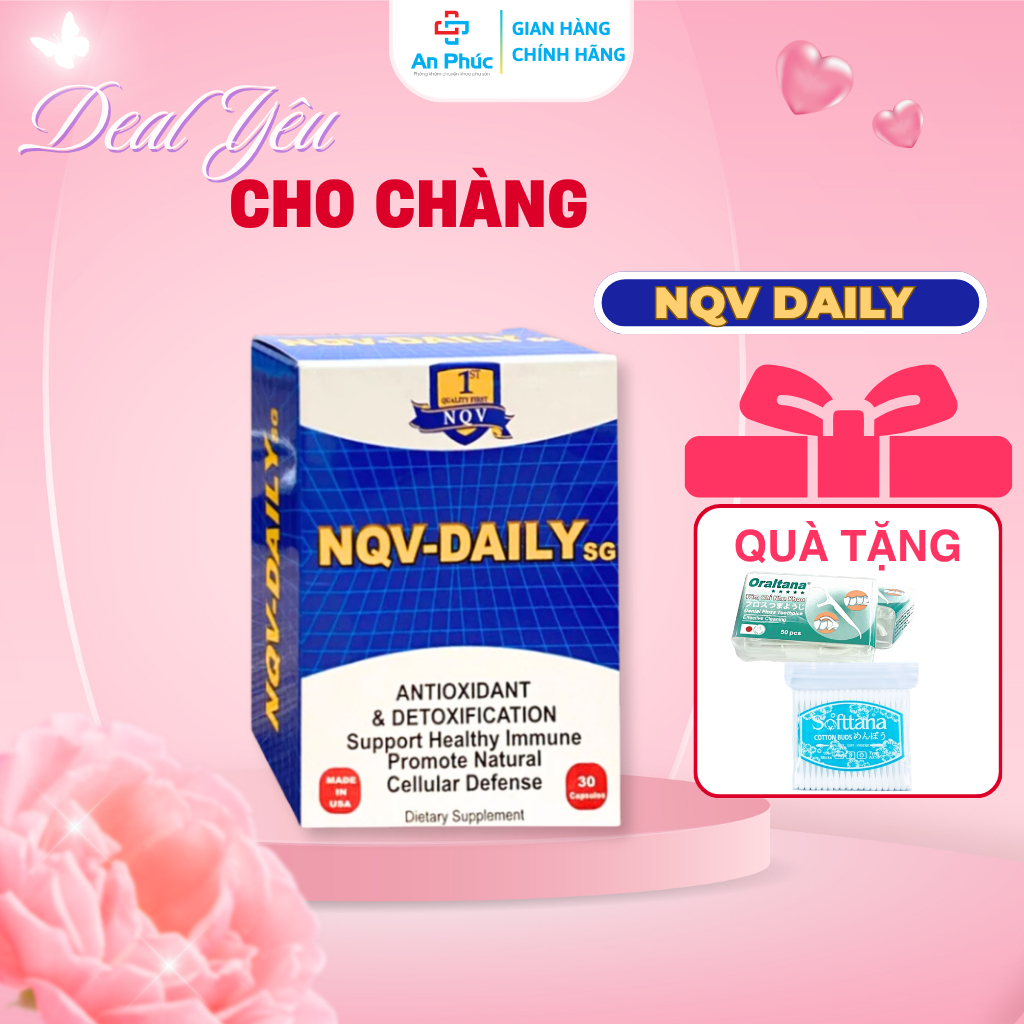 Viên uống NQV DAILY Hộp 30 Viên - Cải Thiện Sinh Sản, Hỗ Trợ Chống Oxy Hóa