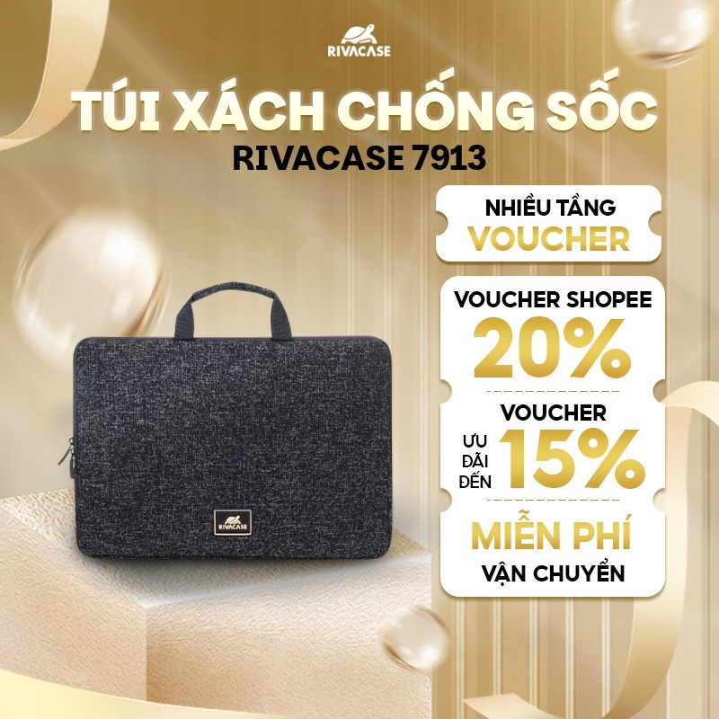 Túi Xách Chống Sốc RIVACASE 7913 12.9–13.3 Inch – Có Quai Cầm Tiện Dụng, Phù Hợp Laptop & Tablet