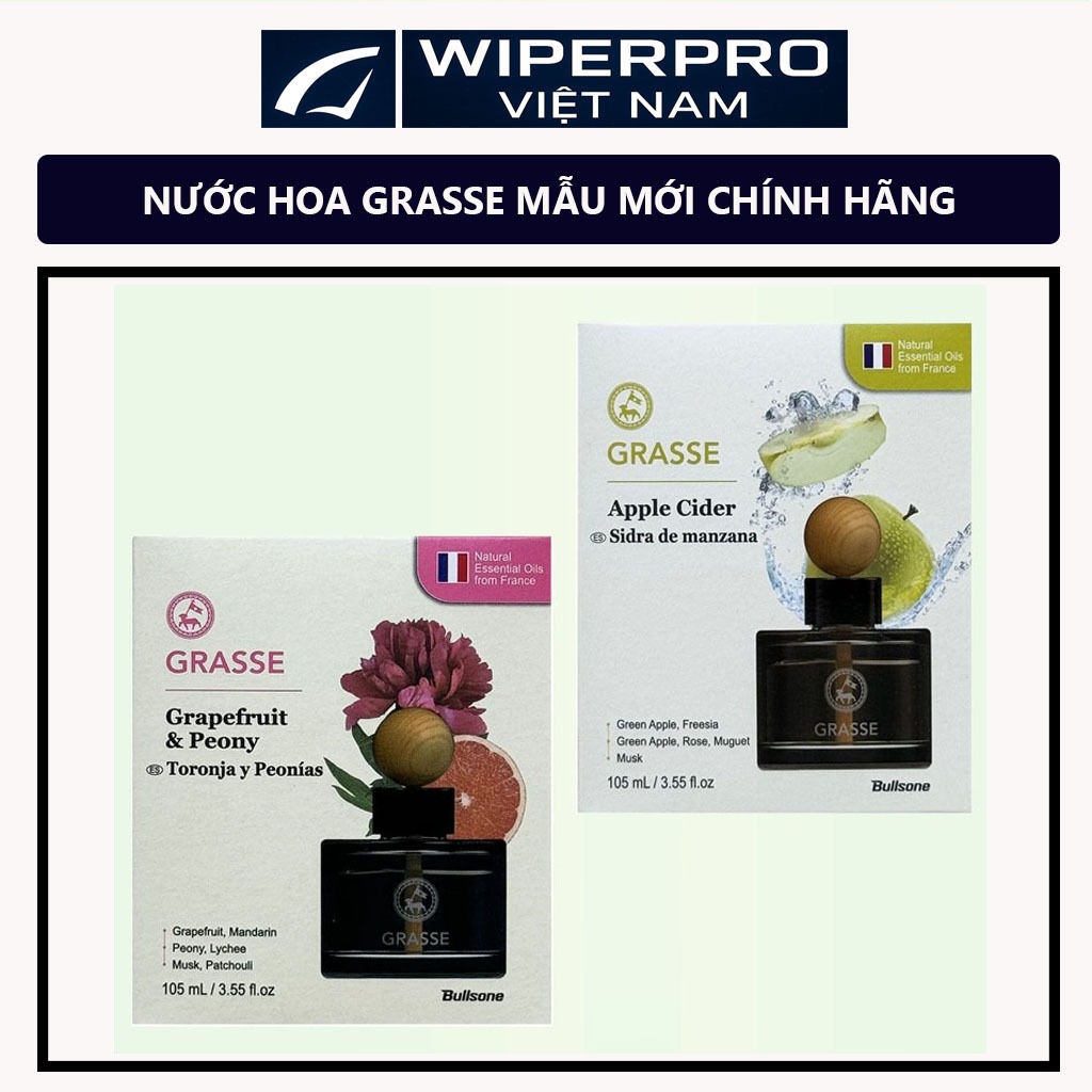 Nước hoa ô tô Grasse MẪU MỚI - Nước hoa ô tô Hàn Quốc 100% tinh dầu tự nhiên - Grasse - Mùi hương mớ