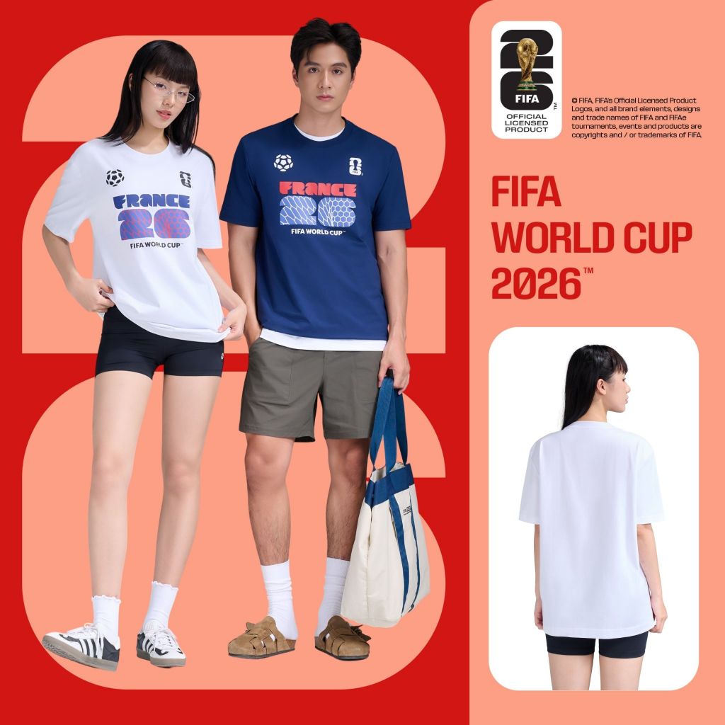 Áo thun Unisex Áo đôi Nam Nữ chất liệu Cotton Compact World Cup France Edition 26