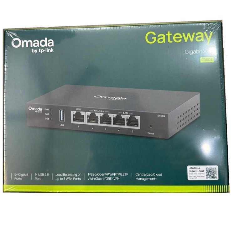 Cân bằng tải TP-Link TL-ER605 V2.0 (TL-R605) Omada VPN băng thông rộng, 4 WAN Gigabit