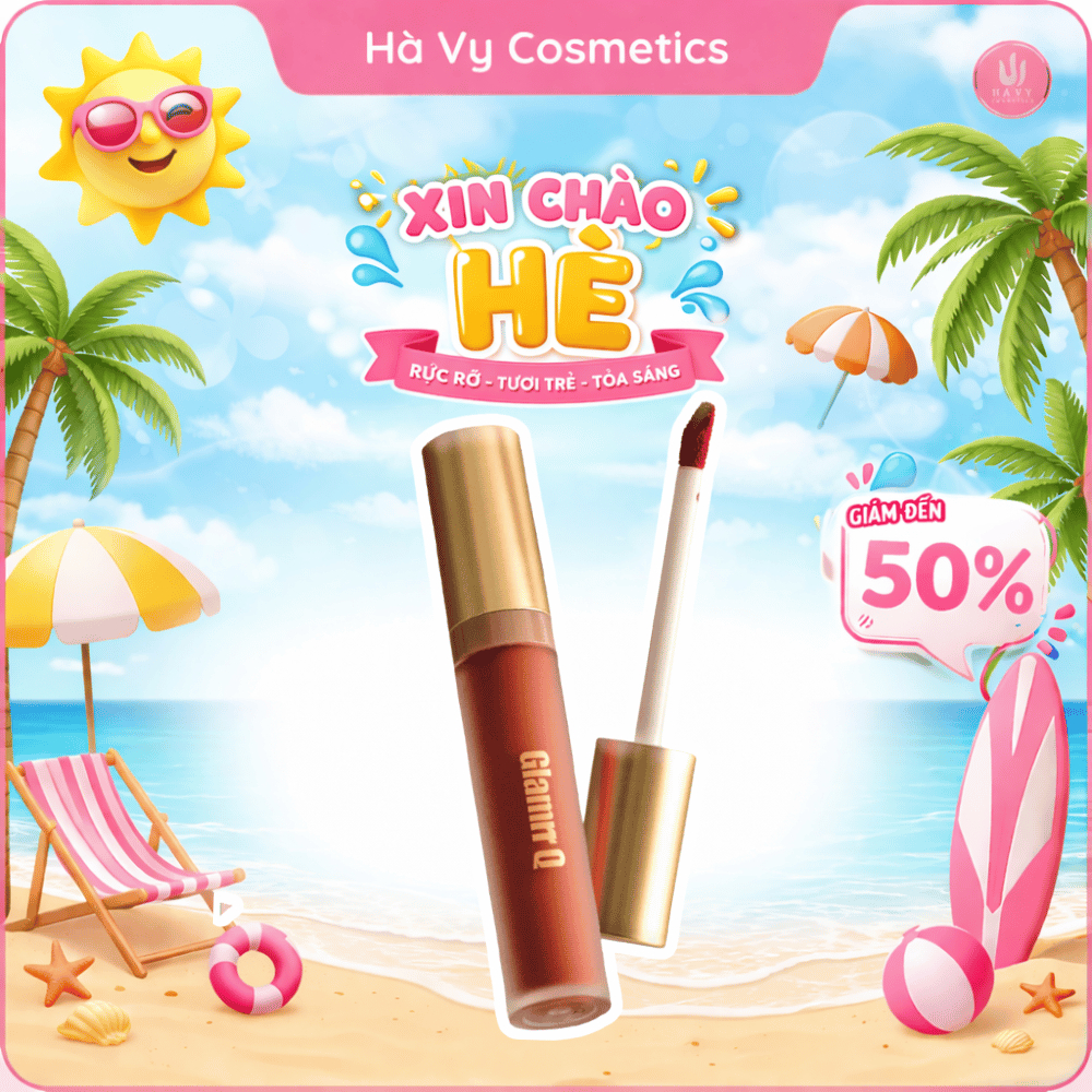 Son kem lì Glamrr Q Long Wear Lip Cream Full Size (5g)