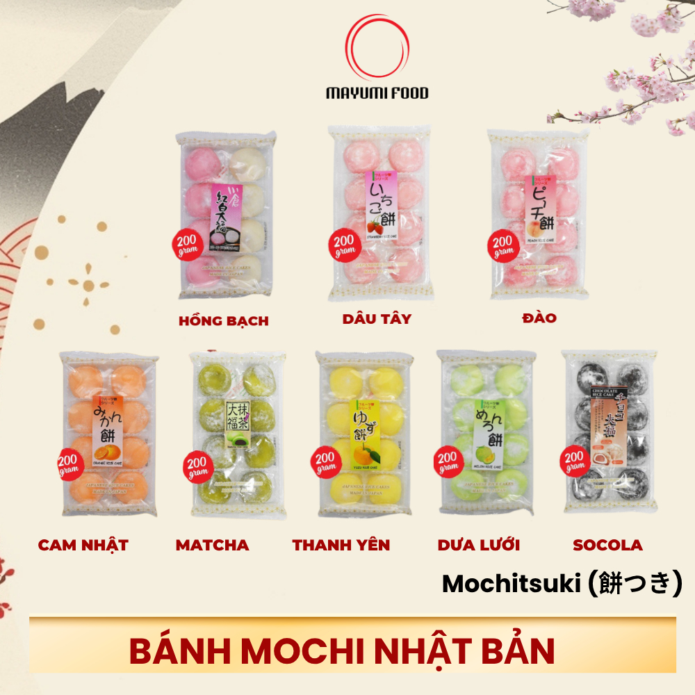 Bánh Mochi Nhân Trái Cây Nhật Bản Thương Hiệu Sachi Mochi - Date xa
