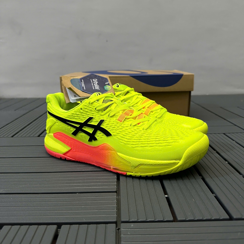 Giày Pickleball/Tennis - GEL 9 XANH NEON ĐỎ CAM - 93 SNEAKER