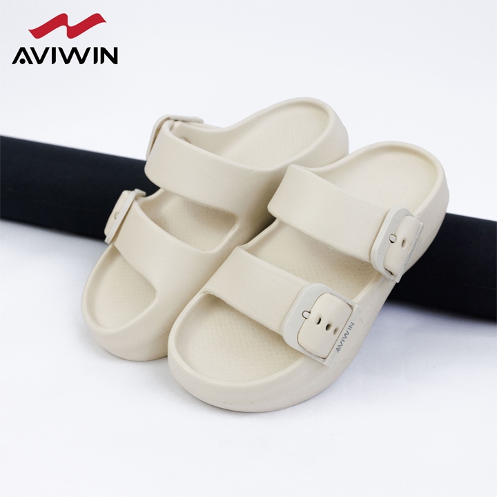 [AKM] Dép Sandal Nữ AVIWIN AKM Chất EVA Đúc Nguyên Khối Quai Ngang Siêu Mềm Cao 6cm