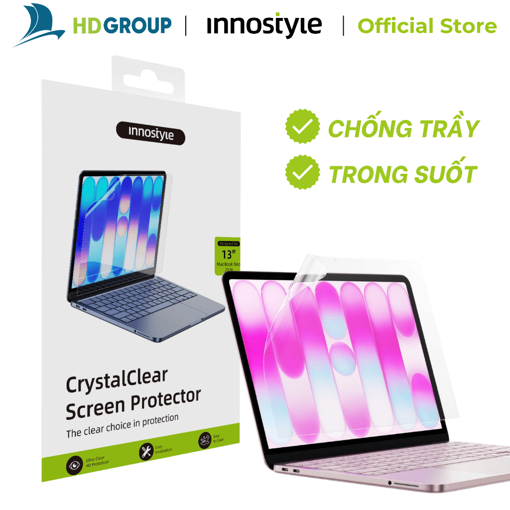 Miếng dán màn hình từ tính cho Macbook Innostyle size 13/13.6/14/15/16" chính hãng, chống trầy xước | BigBuy360 - bigbuy360.vn