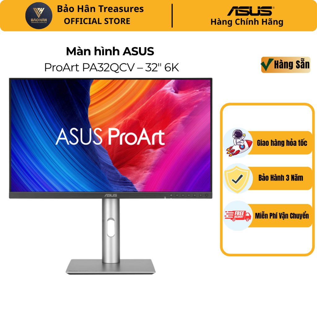 Màn hình ASUS ProArt Display PA32QCV 32 inch 6K HDR chuyên đồ họa - Hàng Chính Hãng