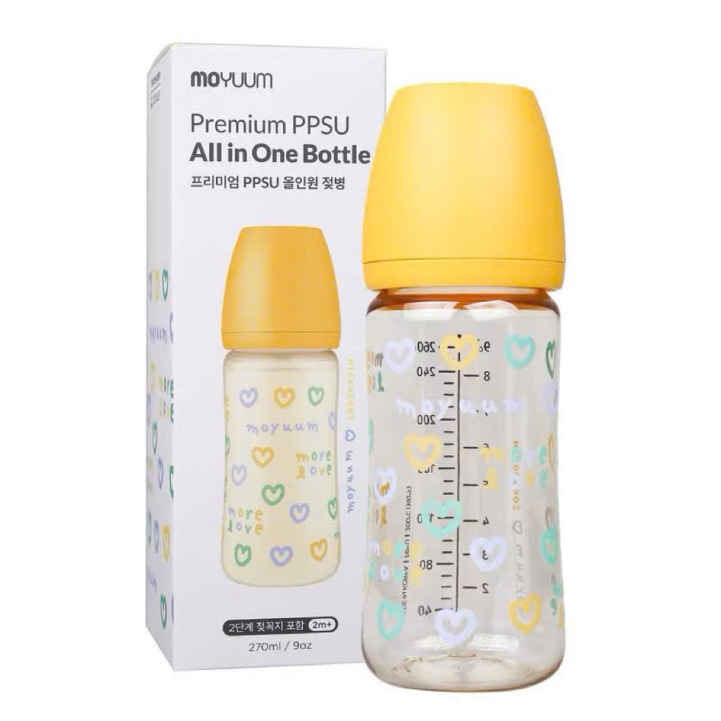 Bình Sữa Moyuum Hàn Quốc - Hàng Chính Hãng 170ml-270ml Kèm Núm Cho Bé