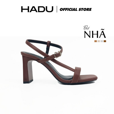 [BST NHÃ] Giày Cao Gót 9P Quai Ngang Sandal Đế Vuông KATLYN HADU M985 Da PU Cao Cấp BH 12T