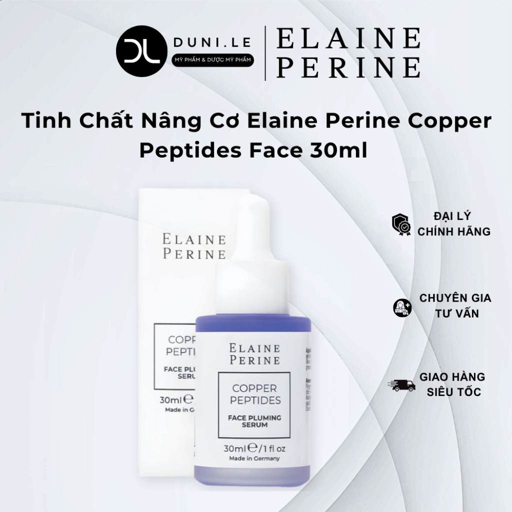Tinh Chất Nâng Cơ Elaine Perine Copper Peptides Face Pluming Serum 30ml Săn Chắc Da | Duni Le Cosmet