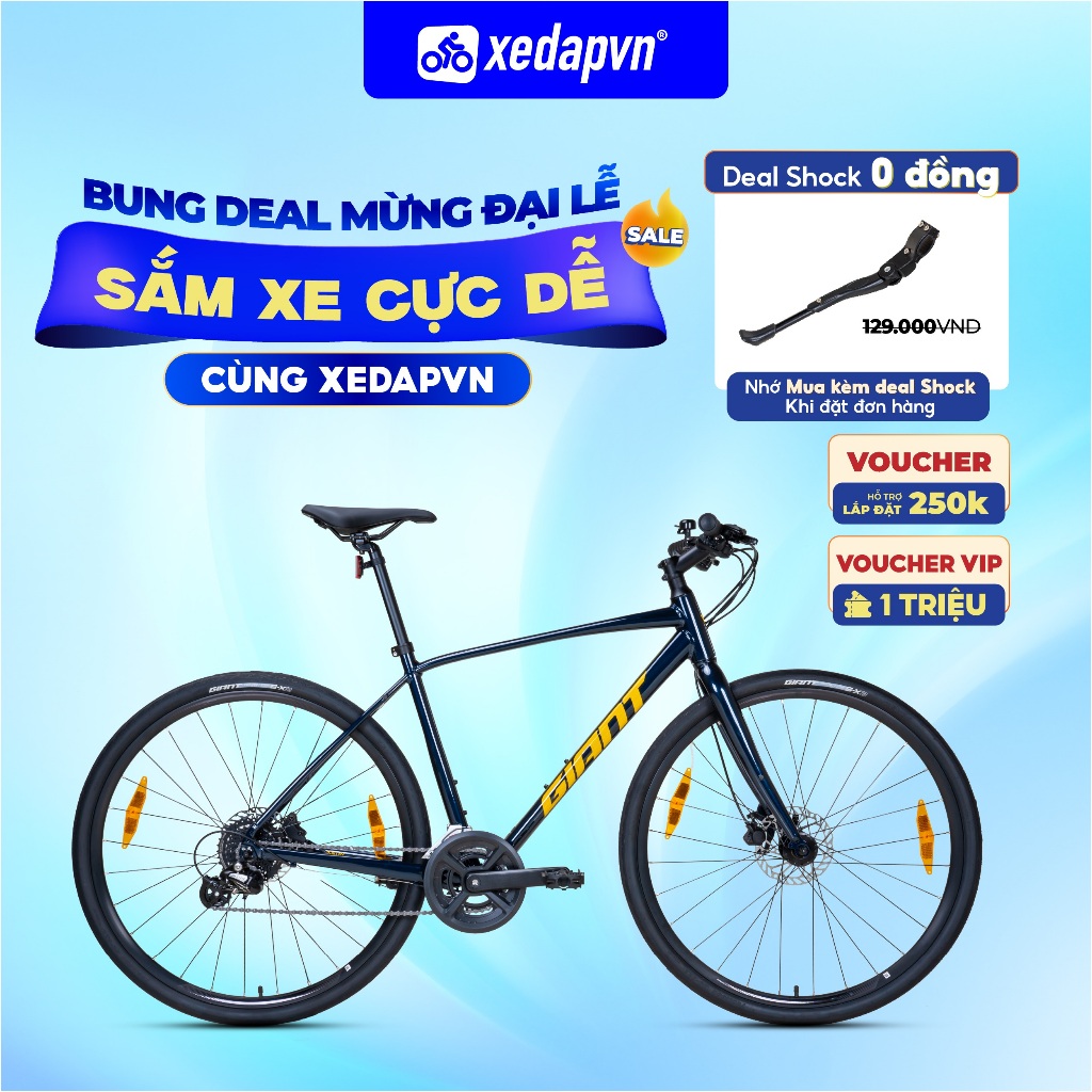 Xe Đạp Đường Phố GIANT Escape 4 Disc – Khung Nhôm, Bánh 700C, Phanh Đĩa, 8 Tốc Độ, Phù Hợp Người Cao