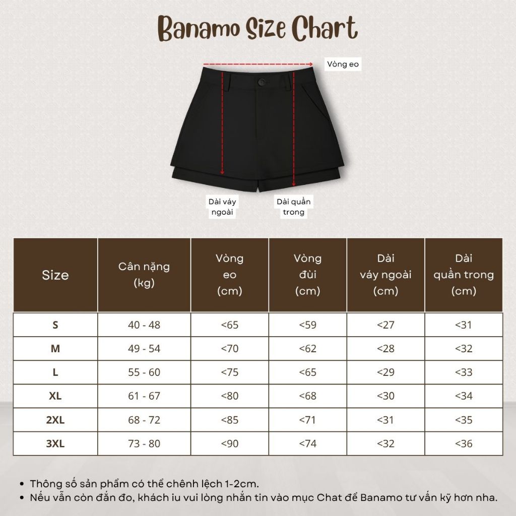 Quần váy kaki nữ BIGSIZE Banamo Fashion chân váy ngắn chữ A cạp cao có túi trẻ trung năng động phong cách Hàn Quốc 581 | BigBuy360 - bigbuy360.vn