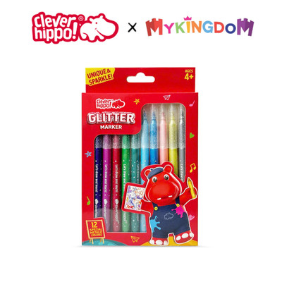 Bộ 12 Bút Glitter Marker CLEVER HIPPO GLITTERM1201