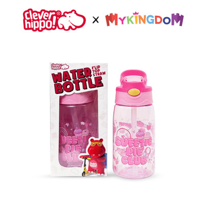 Bình Nước Nhựa Ống Hút Gập Sweetie Pie Club CLEVER HIPPO WB04/LIGHTPINK