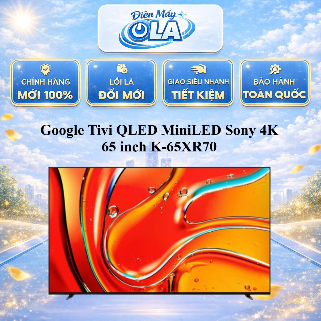 K-65XR70/K-75XR70 - Google Tivi QLED Mini LED Sony 4K 65 inch K-65XR70/K-75XR70 - HÀNG CHÍNH HÃNG