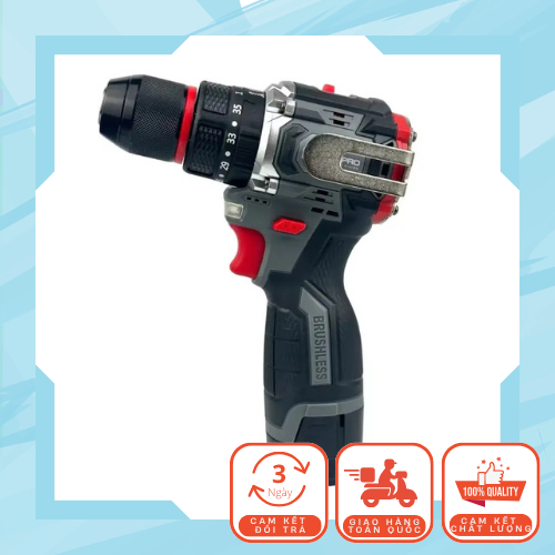 Máy Khoan Pin Kampro K-7038, 3 Chức Năng, Đầu Kẹp Autolock, Động Cơ Không Chổi Than