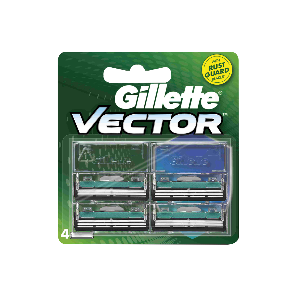 Vĩ 4 lưỡi dao cạo râu Gillette Vector 2 lưỡi