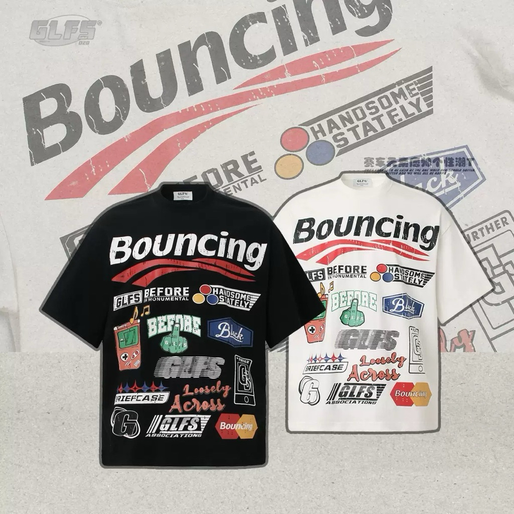 [FORM TO] Áo thun GLFS Bouncing - Streetwear style hiphop stickers