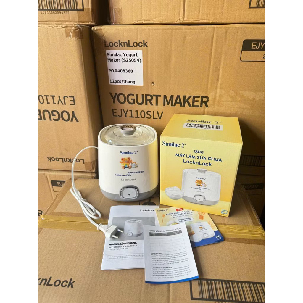 Máy làm sữa chua tự động Lock&Lock EJY110SLV 1L tiết kiệm điện thiết kế hiện đại