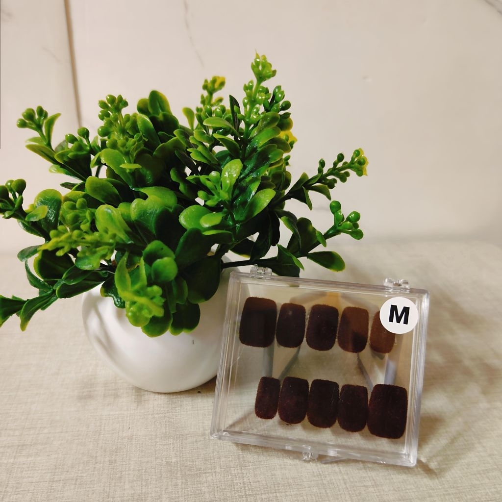 Nail Tay From Vuông Ngắn Phủ Nhung Size M