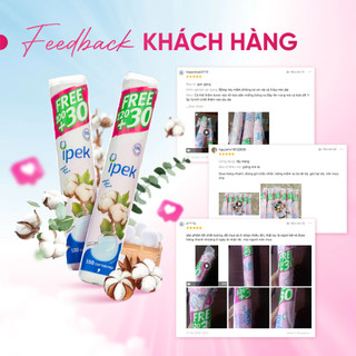 Bông Tẩy Trang Ipek Cotton Thổ Nhĩ Kỳ 120+30 Miếng