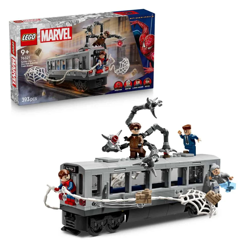 LEGO SUPERHEROES 76321 Đồ Chơi Lắp Ráp Spider-Man Đấu Với Doc Ock Tại Tàu Điện Ngầm (393 chi tiết)