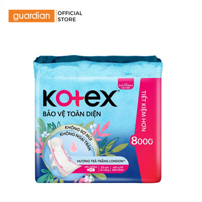 Băng Vệ Sinh Kotex Hỗ Trợ Bảo Vệ Toàn Diện Siêu Mỏng Cánh 23cm 20 Miếng | Guardian Việt Nam