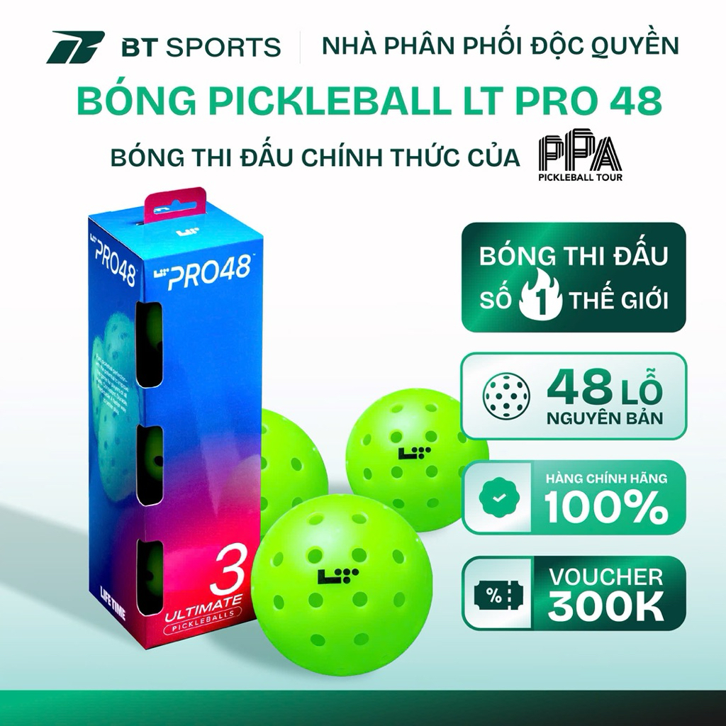 Bóng Pickleball LT PRO 48 lỗ chính hãng, chuẩn thi đấu PPA TOUR