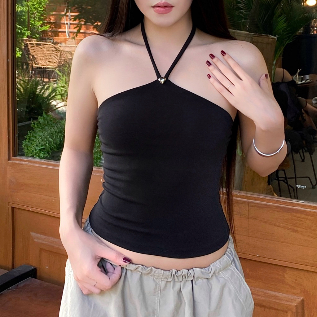 Áo yếm form dài ôm dáng - Áo yếm hở lưng KATIE Top JUICY CLUB