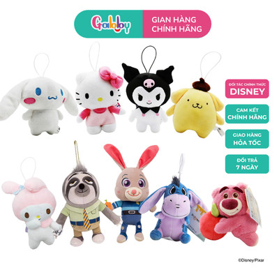 Móc khóa thú bông dây đeo nhiều mẫu (Mickey, Minnie, Donald, Kitty, Kuromi)