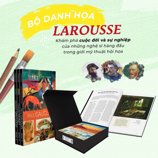 Sách  - ] (Boxset 3 Cuốn kèm hộp, Bìa cứng) Danh Họa Larousse - Vincent Van Gogh + Claude Monet + Paul Gauguin