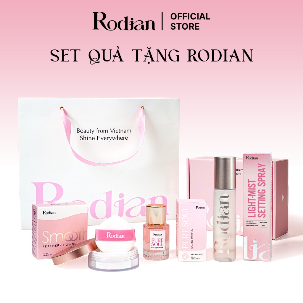 [Set Quà Tặng Rodian] Combo 3 Sản Phẩm Phấn Phủ Bột, Xịt Khóa Nền Và Nước Hoa Pure Soul 30ml
