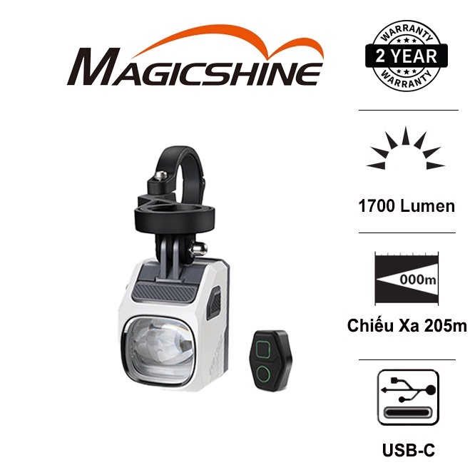 Đèn Pha Xe Đạp Magicshine EVO 1700 - Công Suất 1700 Lumens (Hỗ Trợ Bảo Hành 2 Năm 1 Đổi 1)